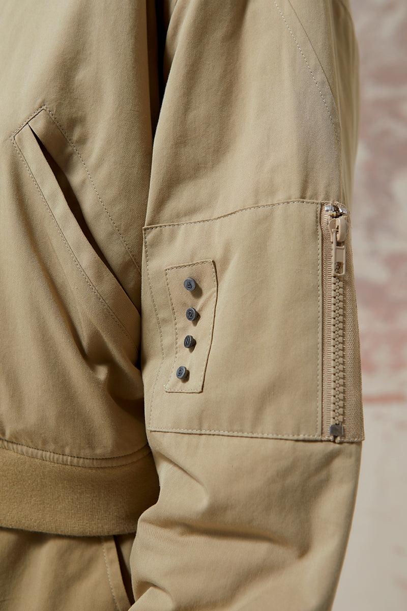 Cropped Bomber Fawn